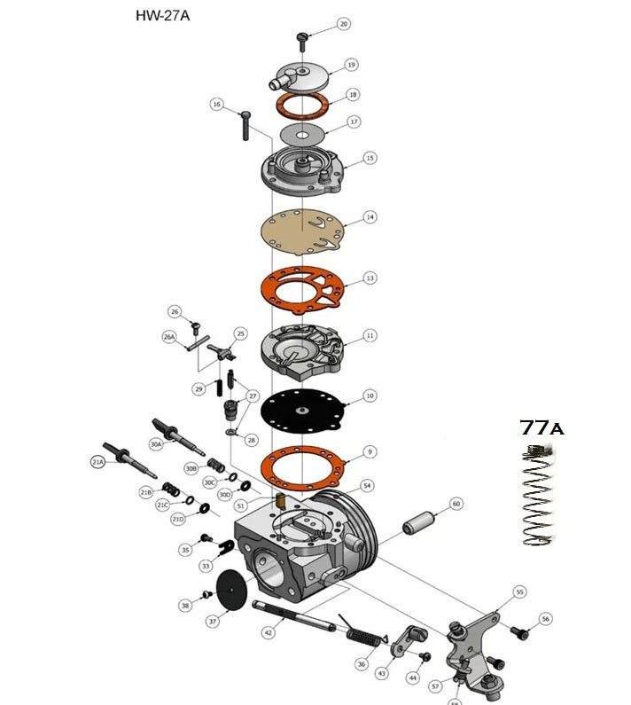 X30 CARBURETOR TILLOTSON HW-27A IAME X30 / KA100