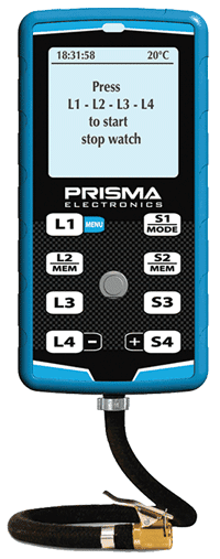 Prisma Digital tire pressure gauge with stopwatch