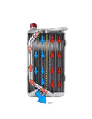 New-Line Radiator w/ Mount & Cap - Radiator DOUBLE MAX Dual-Pass (17x11.3/8")