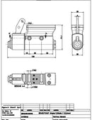 Brake Pump Minikart with clear reservoir to check fluid level, Black anodized