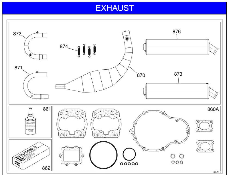 175cc EXHAUST  & GASKETS