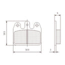 TOP KART CARBON TECH REAR BRAKE PADS