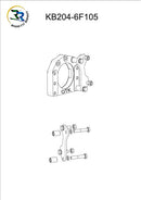 Rear Brake Caliper MA20, for OTK  6 holes bearing carrier 105mm.