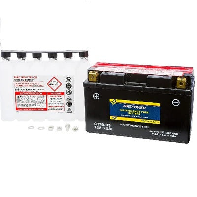 WPS Maintenance Free Sealed AGM Motorcycle Battery CT7B-BS