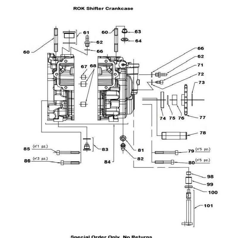 ROK Shifter Crankcase Parts