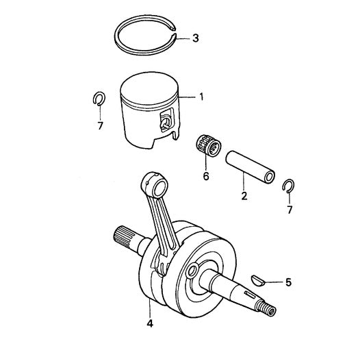 Honda Cr 125 CrankShaft / Piston