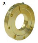 8. CRG, AXLE FLANGE 25 4H MINI GOLD