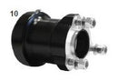 10. CRG REAR WHEEL HUB 50X 95 BLACK COMPLETE