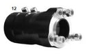 12. CRG REAR WHEEL HUB 50X125 BLACK COMPLETE
