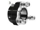 3. CRG REAR WHEEL HUB 30X 35 BLACK COMPLETE