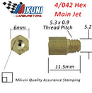 Mikuni Large Hex Main Jet 4/042 125-450
