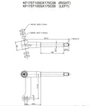 SPINDLE FOR 100cc 17mm 10 ; 5°¸ LONG WITH BEARINGS ; WELDED