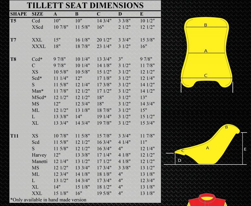 Tillett T11T Seat Medium Flex - No Cover